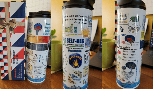 Self-Reg Tumbler with key graphics
